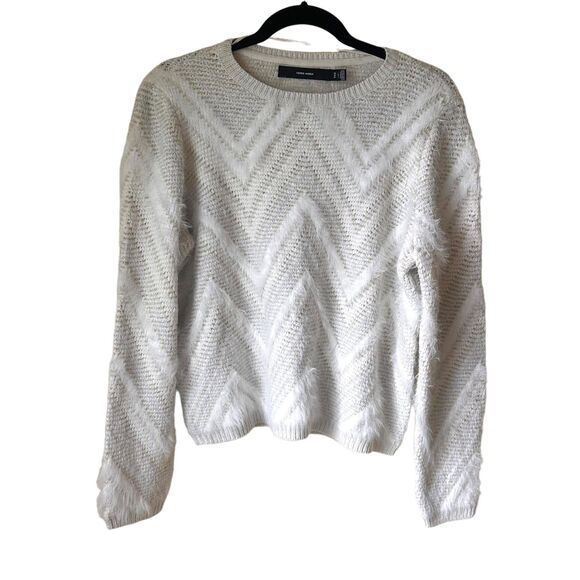 VERO‎ MODA Eyelash Patterned Crewneck Knit Sz Large - Picture 1 of 4